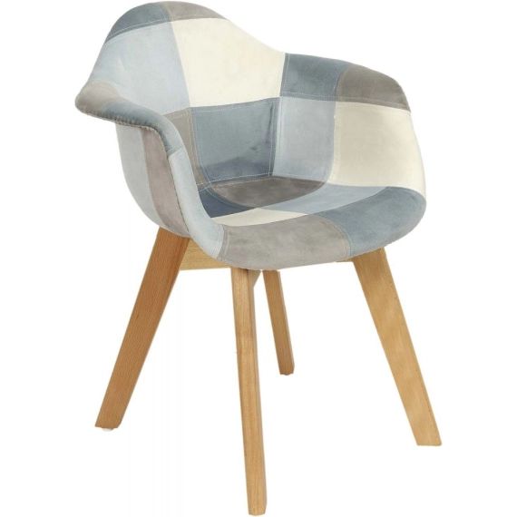 Fauteuil patchwork pour enfants léonie bleu