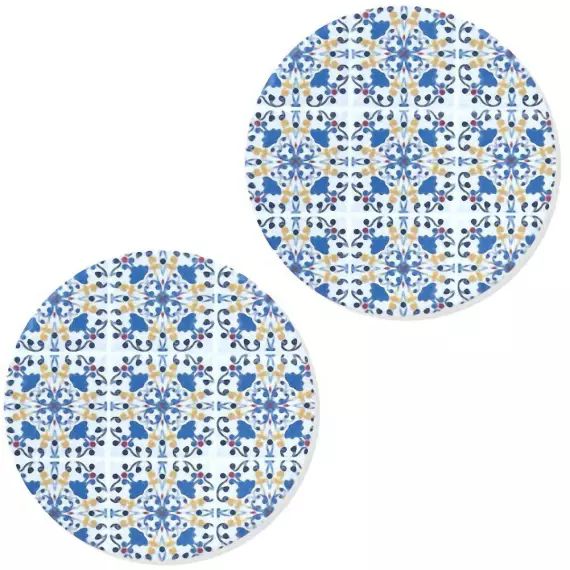 Sous-verres carreaux de ciment – Lot de 2