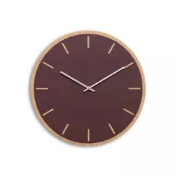 Horloge murale en linoléum rouge D38cm