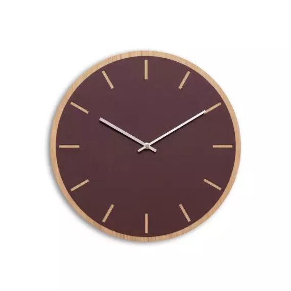 Horloge murale en linoléum rouge D38cm