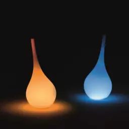 Vase lumineux Ampoule en Plastique, Poleasy® – Couleur Blanc – 34.76 x 34.76 x 35 cm – Designer Federico Traverso