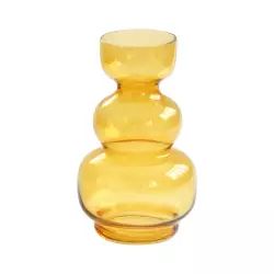Vase en verre jaune