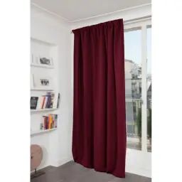 Rideau thermique occultant rouge 140×300