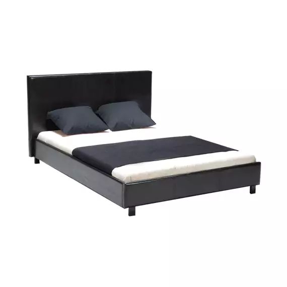 Lit adulte avec sommier 160×200 cm ATLANTA coloris noir