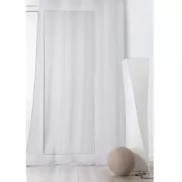 Voilage tamisant en poly/lin poly / lin blanc 240 x 145