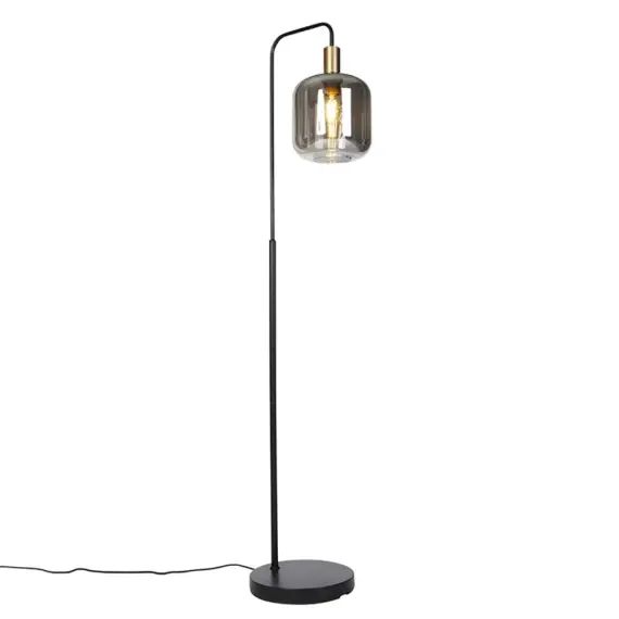 Lampadaire en verre gris