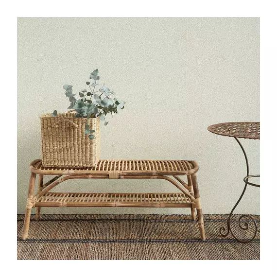 Banc bout de lit en rotin 2 niveaux