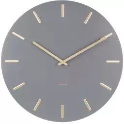 Horloge en métal charme 45 cm gris