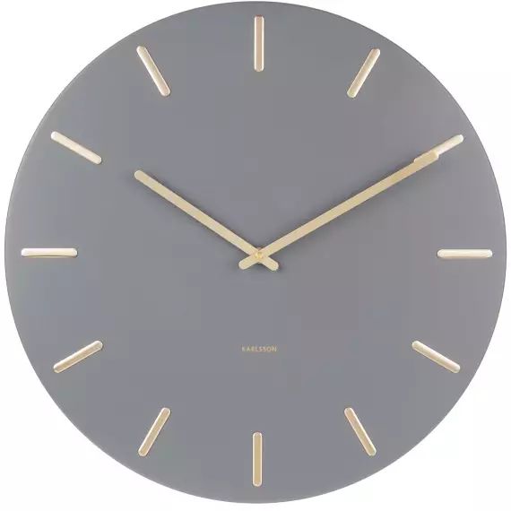 Horloge en métal charme 45 cm gris