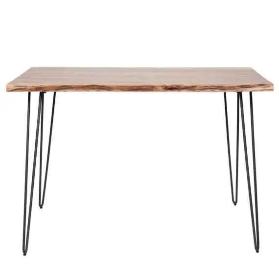 Table haute en bois d&rsquo;Acacia L130