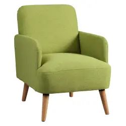 Fauteuil  rembourré tissu vert