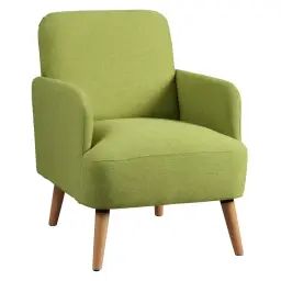 Fauteuil  rembourré tissu vert