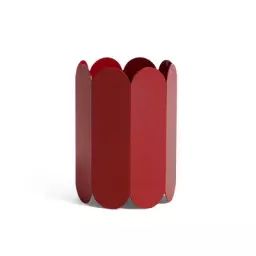 Vase Arcs en Métal, Acier inoxydable – Couleur Rouge – 26.21 x 26.21 x 25 cm – Designer Muller Van Severen