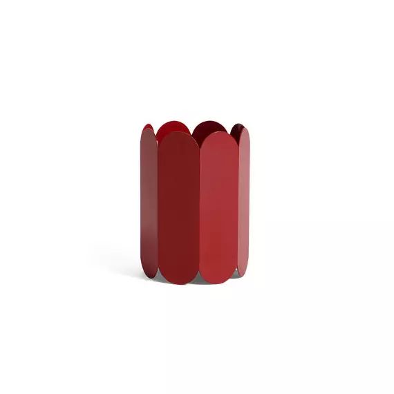 Vase Arcs en Métal, Acier inoxydable – Couleur Rouge – 26.21 x 26.21 x 25 cm – Designer Muller Van Severen