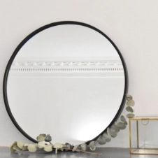 Miroir rond en métal noir mat 60 cm Soho Arne Lykke