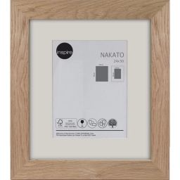Cadre Nakato, l.24 x H.30 cm, bois chêne, INSPIRE