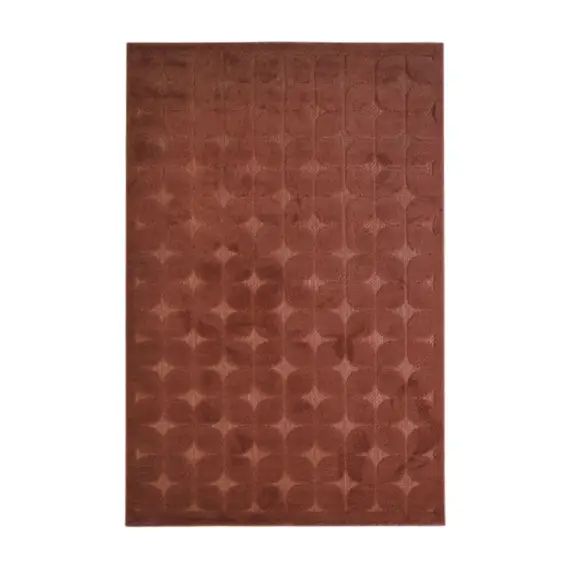 Tapis extérieur et intérieur motif en relief terra cotta 160×220