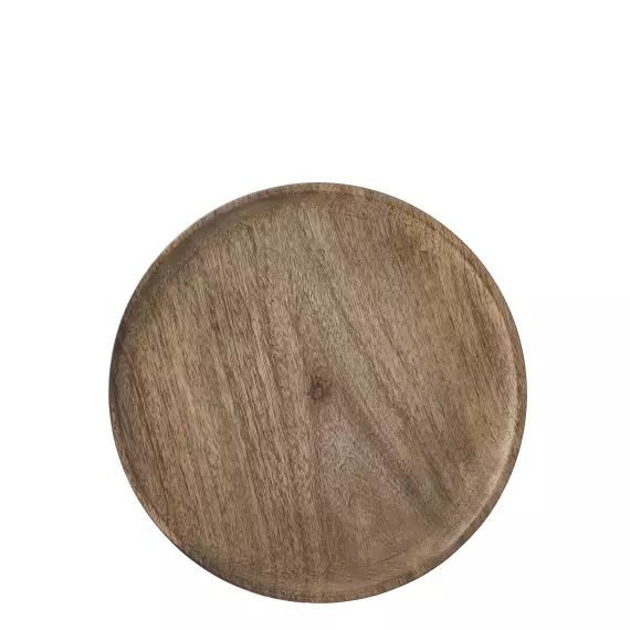 Assiette en bois de manguier marron D30