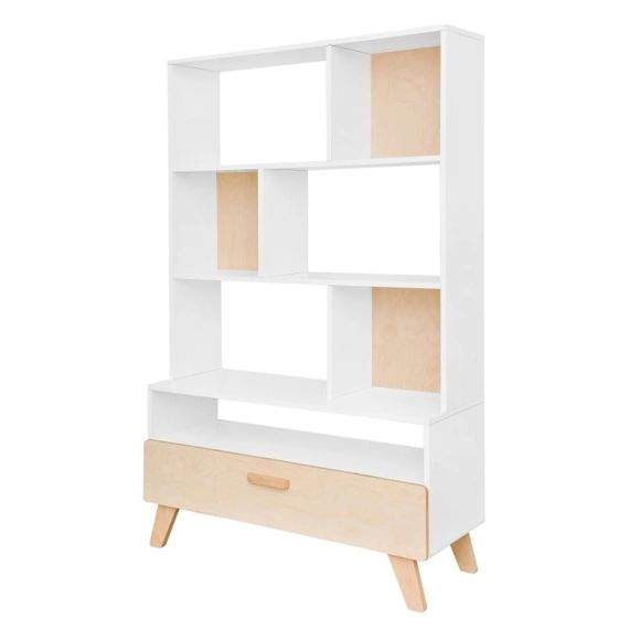 Bibliothèque blanc naturel