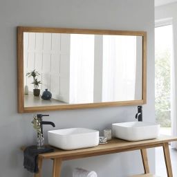 Miroir rectangulaire en bois de teck 150