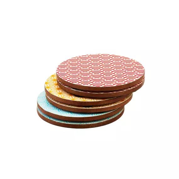 Set De 4 Sous-verres En Agate Naturelle Anna New York - Multicolore - Neufs Authentiques