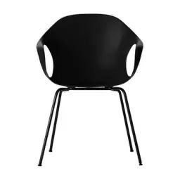 Fauteuil Elephant en Plastique, Acier laqué – Couleur Noir – 60 x 62 x 85 cm – Designer Neuland