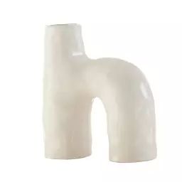 Vase en céramique H blanc