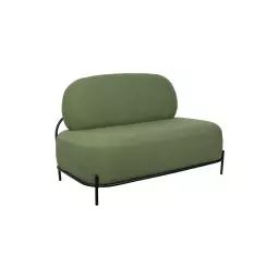 Canapé 2 places en tissu vert