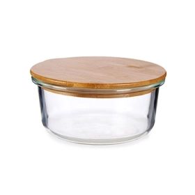 Boîte de conservation ronde verre avec couvercle hermétique 62cl