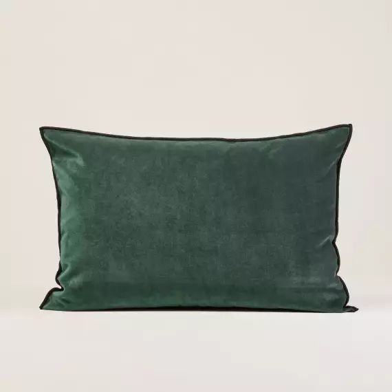 Housse de coussin DARIO mélèze et bourdon noir – VERT