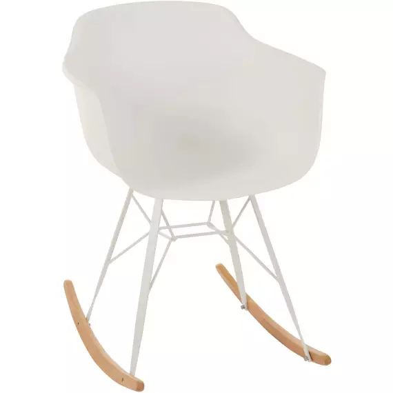 Rocking chair Polypropylène Blanc H. assise 45,5 cm