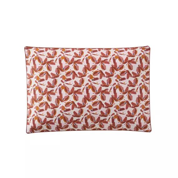 Taie d&rsquo;oreiller en percale de coton rouge 50×75