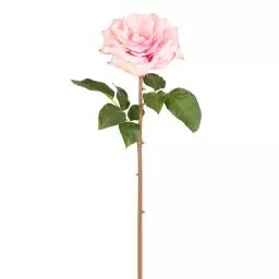 Rose artificielle rose H50
