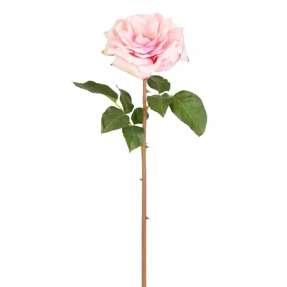 Rose artificielle rose H50