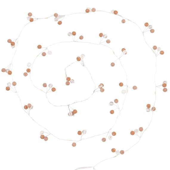 Guirlande lumineuse en verre marron L180