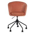 image de chaises de bureau scandinave Chaise de bureau tissu soft touch saumon