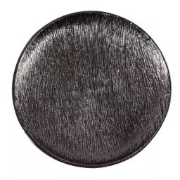 Assiette décorative en métal Ø33cm noire