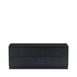 Finca – Meuble TV en bois massif de pin L100cm – Couleur – Noir
