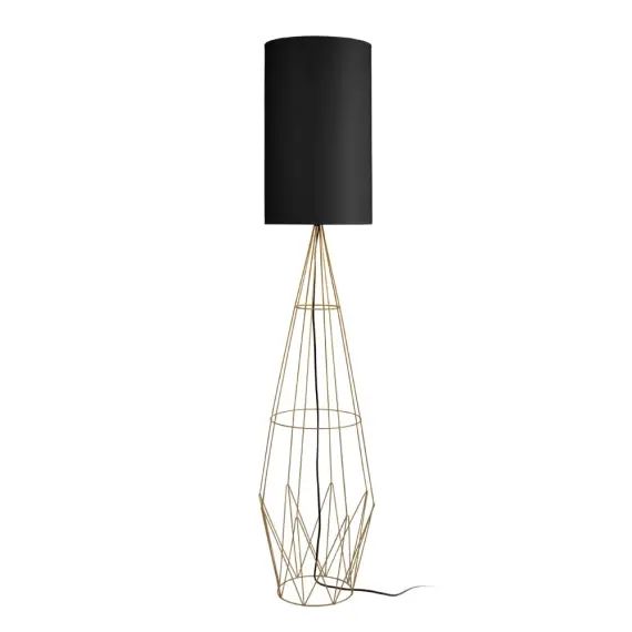 Lampadaire métal doré et noir