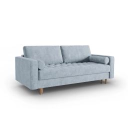 Canapé 3 places en tissu structuré bleu clair