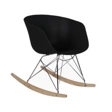Chaise à bascule scandinave design noir