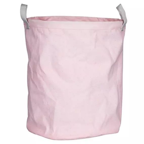 Panière de rangement tissu 31x39x31cm en coton Rose rose