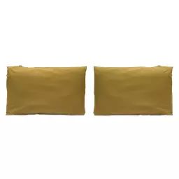 2 Taies d’oreiller en coton 50×75  cm jaune