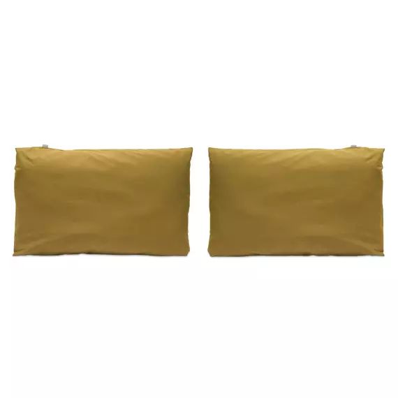 2 Taies d&rsquo;oreiller en coton 50×75  cm jaune