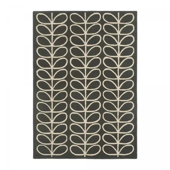 Tapis design en laine noir 120×180
