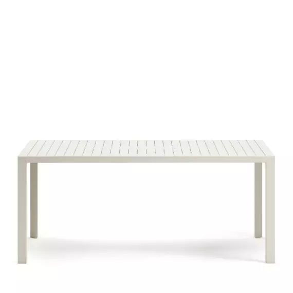 Culip – Table à manger de jardin en aluminium 180cm – Couleur – Blanc