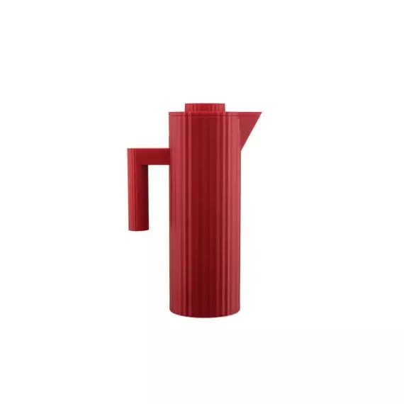 Pichet isotherme Plissé en Plastique, Résine thermoplastique – Couleur Rouge – 20 x 27.05 x 32 cm – Designer Michele de Lucchi
