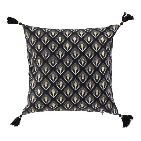 Housse de coussin coton or 40x40cm