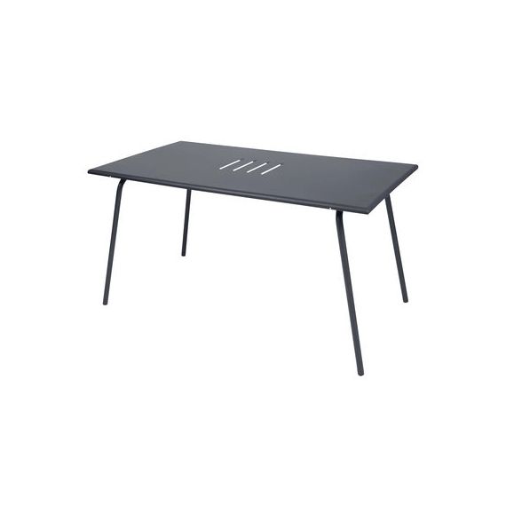Table rectangulaire Monceau en Métal, Acier peint – Couleur Gris – 14.4 x 95.5 x 74 cm – Designer Studio
