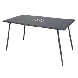 Table rectangulaire Monceau en Métal, Acier peint – Couleur Gris – 14.4 x 95.5 x 74 cm – Designer Studio